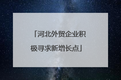 河北外贸企业积极寻求新增长点