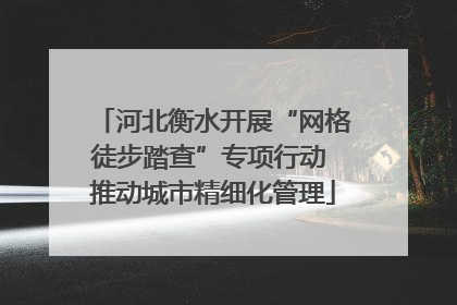 河北衡水开展“网格徒步踏查”专项行动 推动城市精细化管理