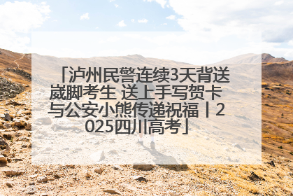 泸州民警连续3天背送崴脚考生 送上手写贺卡与公安小熊传递祝福丨2025四川高考