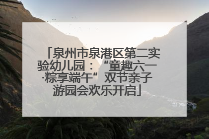 泉州市泉港区第二实验幼儿园：“童趣六一·粽享端午”双节亲子游园会欢乐开启
