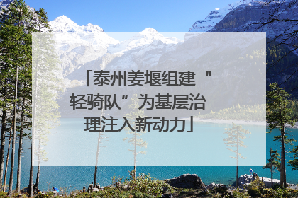 泰州姜堰组建“轻骑队”为基层治理注入新动力