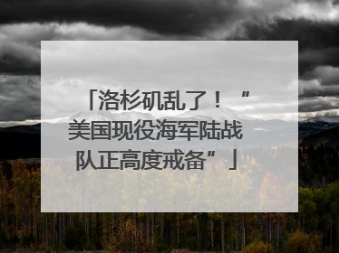 洛杉矶乱了！“美国现役海军陆战队正高度戒备”