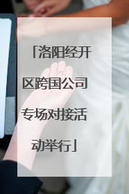 洛阳经开区跨国公司专场对接活动举行