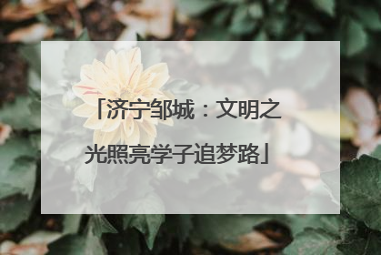 济宁邹城：文明之光照亮学子追梦路