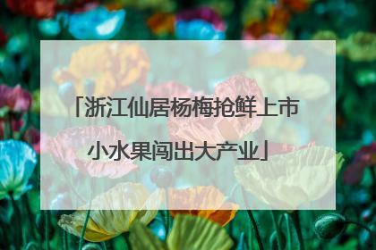 浙江仙居杨梅抢鲜上市 小水果闯出大产业