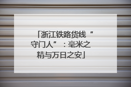 浙江铁路货线“守门人”：毫米之精与万日之安