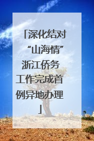 深化结对“山海情” 浙江侨务工作完成首例异地办理