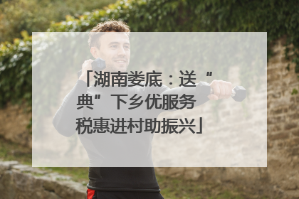 湖南娄底：送“典”下乡优服务 税惠进村助振兴