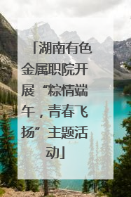 湖南有色金属职院开展“粽情端午，青春飞扬”主题活动