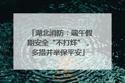 湖北消防：端午假期安全“不打烊”，多措并举保平安