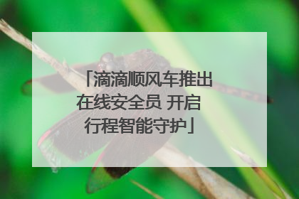 滴滴顺风车推出在线安全员 开启行程智能守护