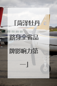 菏泽牡丹跻身全省品牌影响力第一