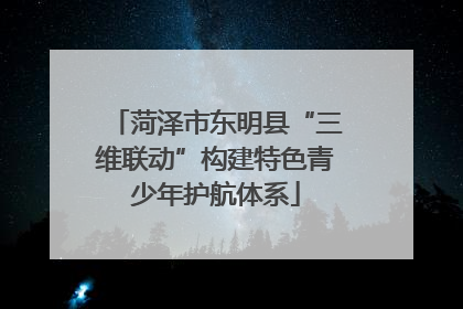 菏泽市东明县“三维联动”构建特色青少年护航体系