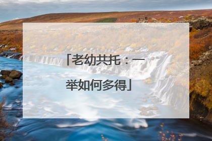老幼共托：一举如何多得