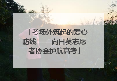 考场外筑起的爱心防线——向日葵志愿者协会护航高考
