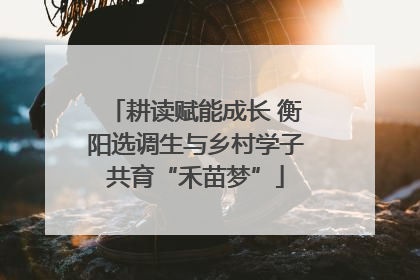 耕读赋能成长 衡阳选调生与乡村学子共育“禾苗梦”