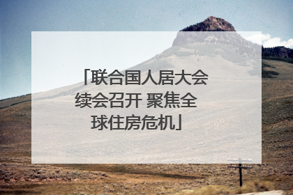 联合国人居大会续会召开 聚焦全球住房危机