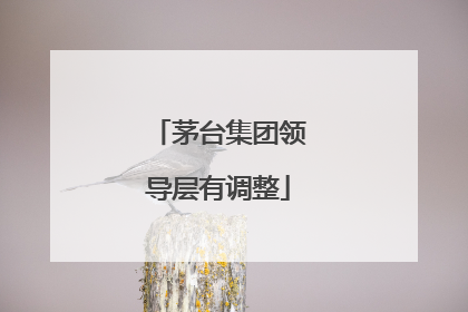 茅台集团领导层有调整