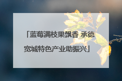 蓝莓满枝果飘香 承德宽城特色产业助振兴