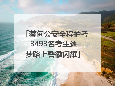 蔡甸公安全程护考 3493名考生逐梦路上警徽闪耀