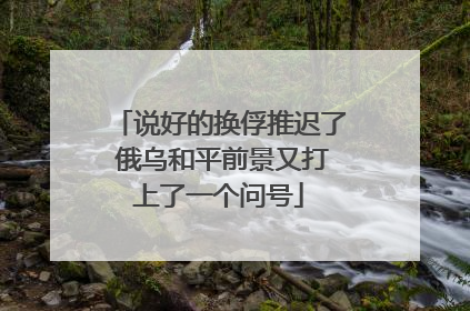 说好的换俘推迟了 俄乌和平前景又打上了一个问号