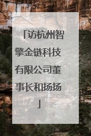 访杭州智擎金链科技有限公司董事长和扬扬