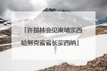 许昆林会见柬埔寨西哈努克省省长蒙西纳