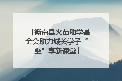 衡南县火苗助学基金会助力城关学子“坐”享新课堂