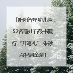 衡阳智星幼儿园：52名萌娃石鼓书院行“开笔礼” 朱砂点智启童蒙