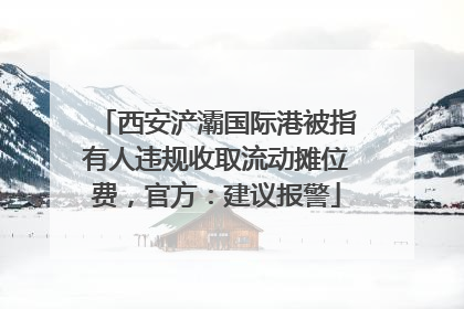 西安浐灞国际港被指有人违规收取流动摊位费，官方：建议报警