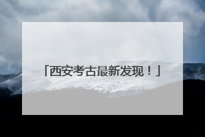 西安考古最新发现！
