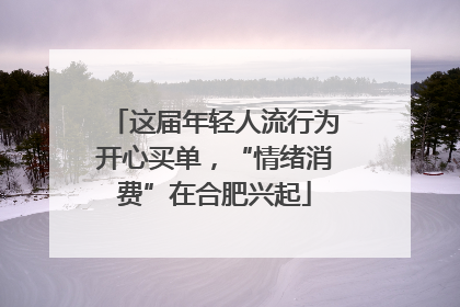 这届年轻人流行为开心买单，“情绪消费”在合肥兴起