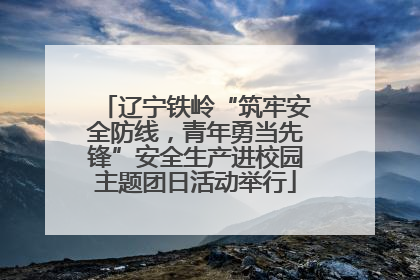 辽宁铁岭“筑牢安全防线，青年勇当先锋”安全生产进校园主题团日活动举行