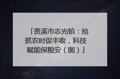 贵溪市志光镇：抢抓农时促丰收，科技赋能保粮安（图）