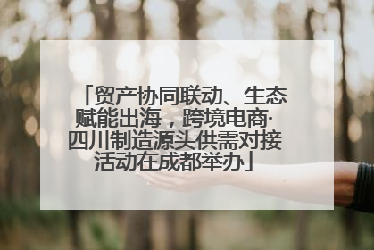 贸产协同联动、生态赋能出海，跨境电商·四川制造源头供需对接活动在成都举办