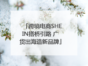 跨境电商SHEIN搭桥引路 广货出海造新品牌