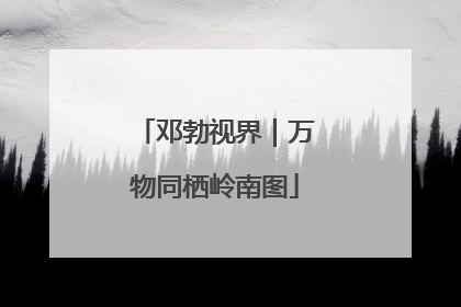 邓勃视界｜万物同栖岭南图