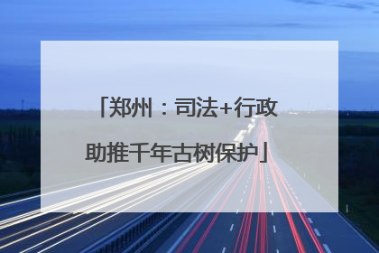 郑州：司法+行政助推千年古树保护