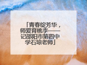 青春绽芳华，师爱育桃李——记邵阳市第四中学石琼老师