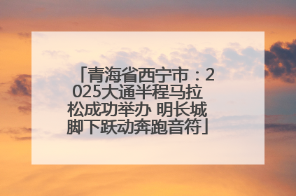 青海省西宁市：2025大通半程马拉松成功举办 明长城脚下跃动奔跑音符