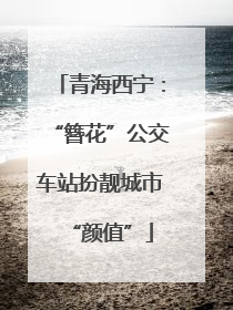 青海西宁：“簪花”公交车站扮靓城市“颜值”