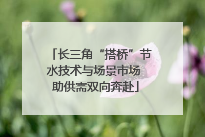 长三角“搭桥”节水技术与场景市场 助供需双向奔赴