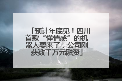 预计年底见！四川首款“懂情感”的机器人要来了，公司刚获数千万元融资