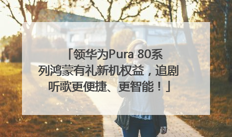 领华为Pura 80系列鸿蒙有礼新机权益，追剧听歌更便捷、更智能！