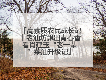 高素质农民成长记丨老油坊飘出青春香 看肖建玉“老一辈”菜油升级记