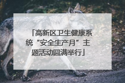 高新区卫生健康系统“安全生产月”主题活动圆满举行