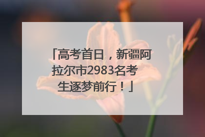高考首日，新疆阿拉尔市2983名考生逐梦前行！