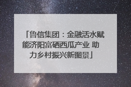 鲁信集团：金融活水赋能济阳富硒西瓜产业 助力乡村振兴新图景