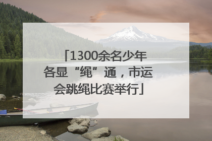 1300余名少年各显“绳”通，市运会跳绳比赛举行