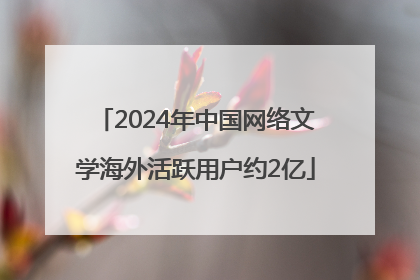 2024年中国网络文学海外活跃用户约2亿